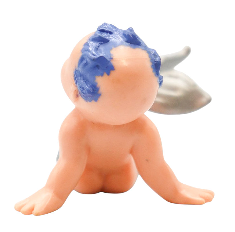 1992 Galoob Magic Diaper Babies Merbabies Silver Tail Mermaid Figurine with Blue Hair