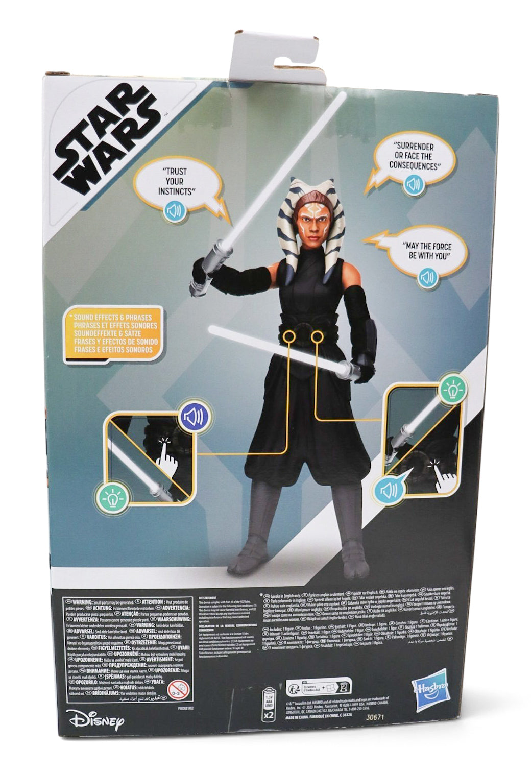 2023 Hasbro Star Wars Galactic Action Ahsoka Tano 12-Inch Interactive Action Figure