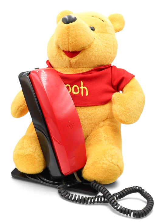 1990s Vintage Disney Winnie the Pooh Plush Corded Landline Telephone