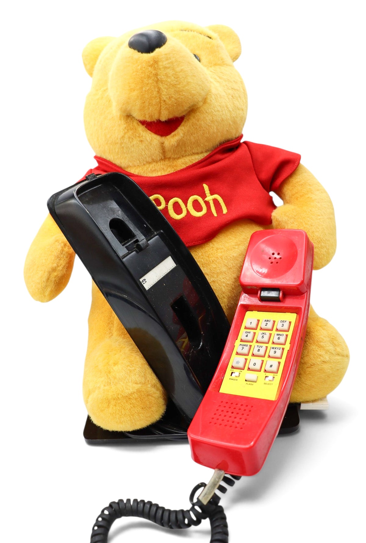 1990s Vintage Disney Winnie the Pooh Plush Corded Landline Telephone