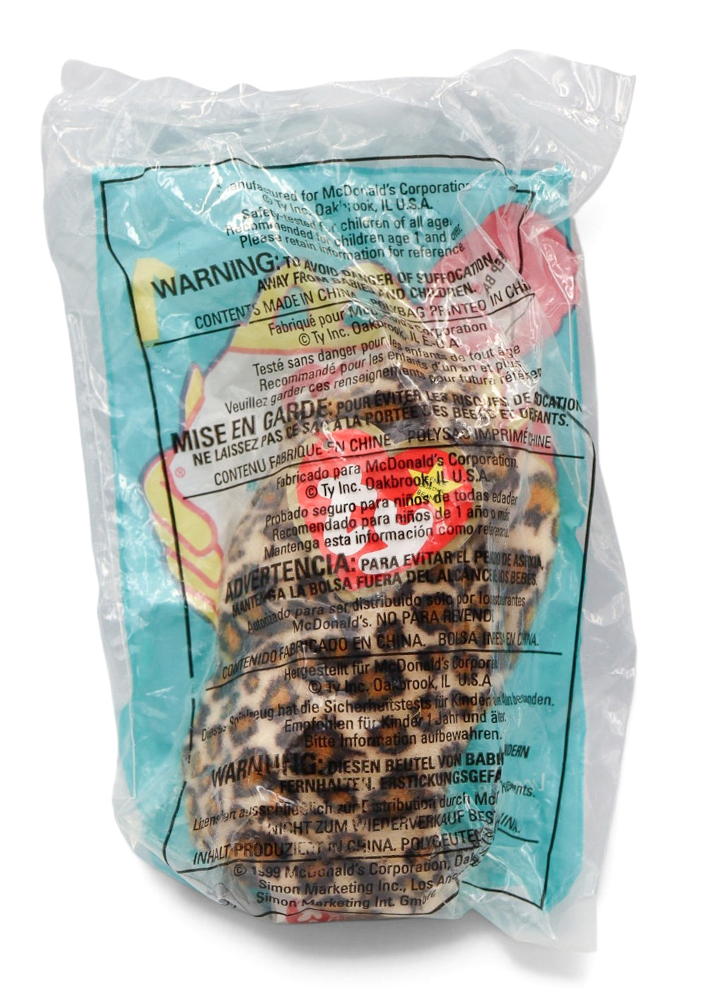 1999 McDonald's Ty Teenie Beanie Babies Freckles the Leopard #1