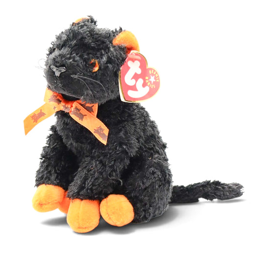 2000 Ty Beanie Baby Fraidy the Black Cat Halloween Plush