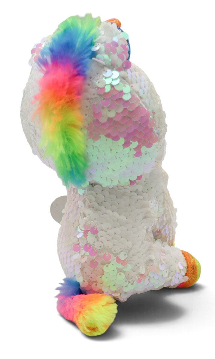2019 Ty Flippables Pixy White Unicorn Color Shifting Sequin Plush
