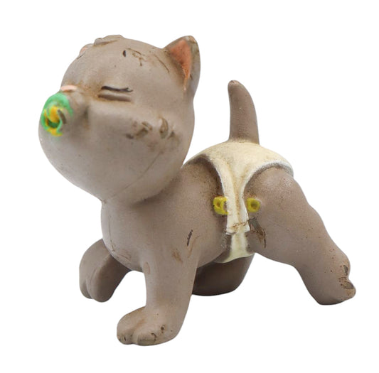 1991 Magic Diaper Babies Pets Grey Kitten