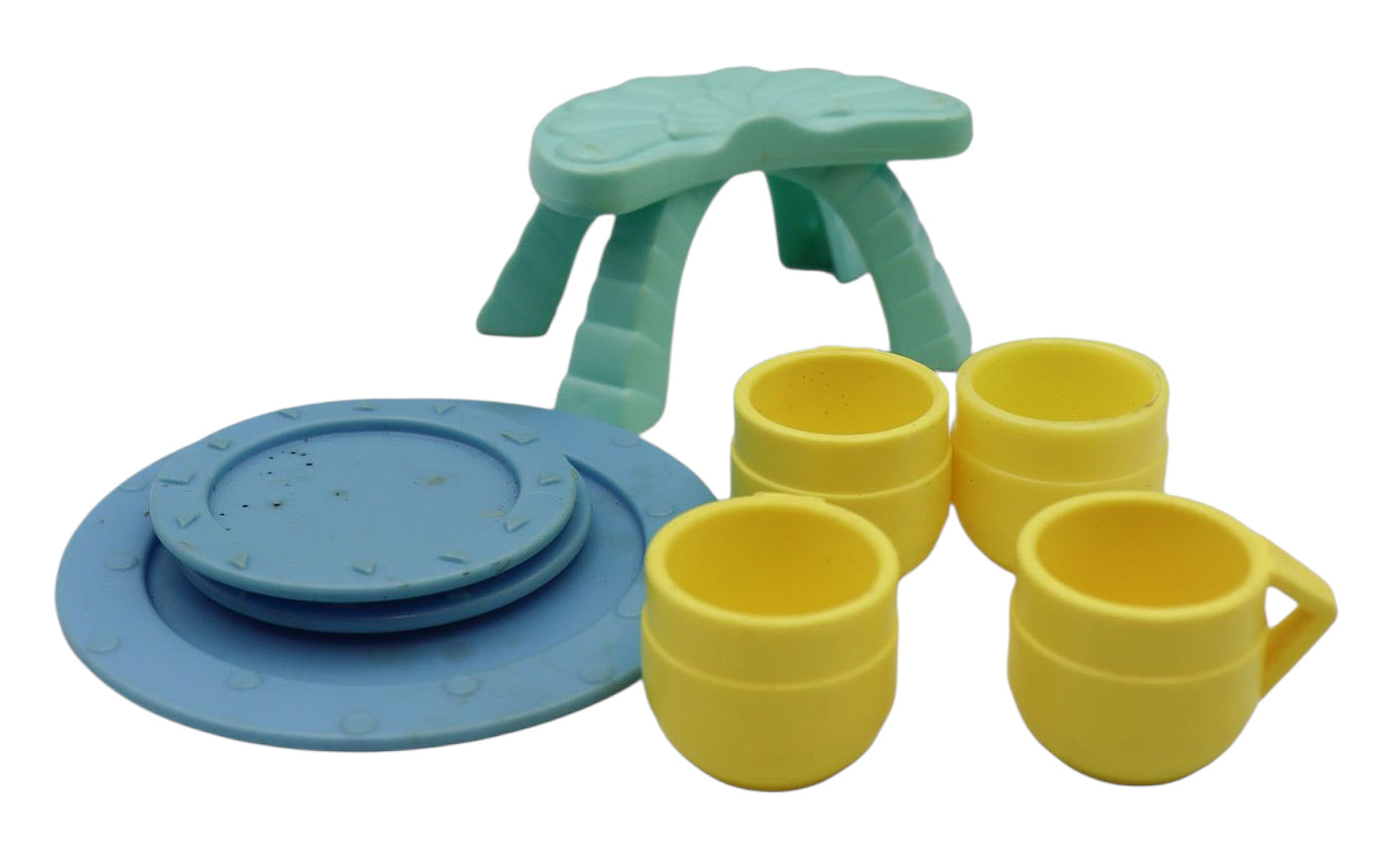 1980s G1 My Little Pony Stool, Plates & Cups