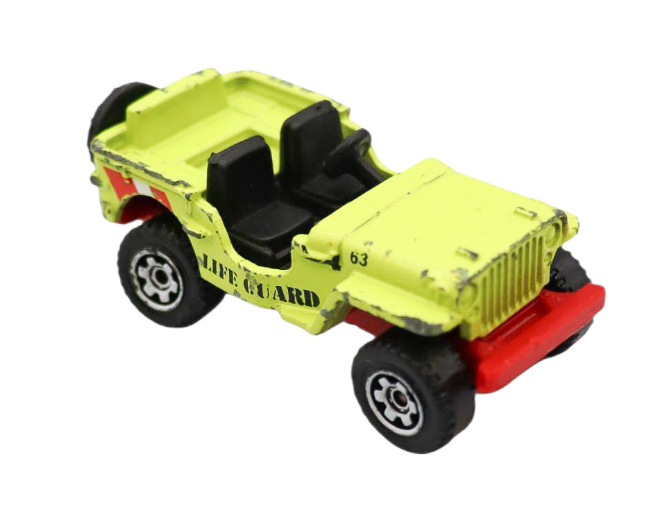 1943 Matchbox Jeep Willys Yellow MBX Heroic Rescue Life Guard