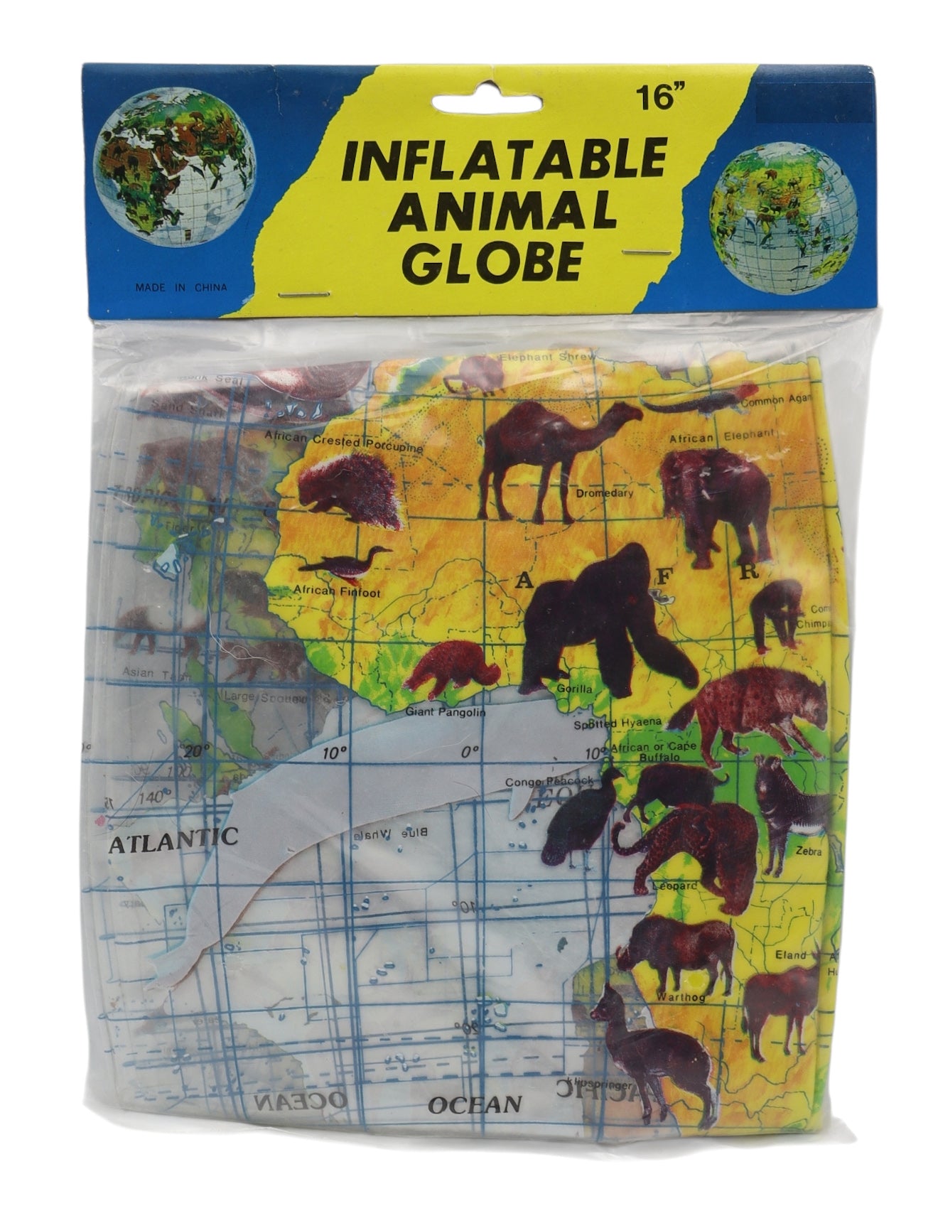Vintage 16" Inflatable Animal Globe