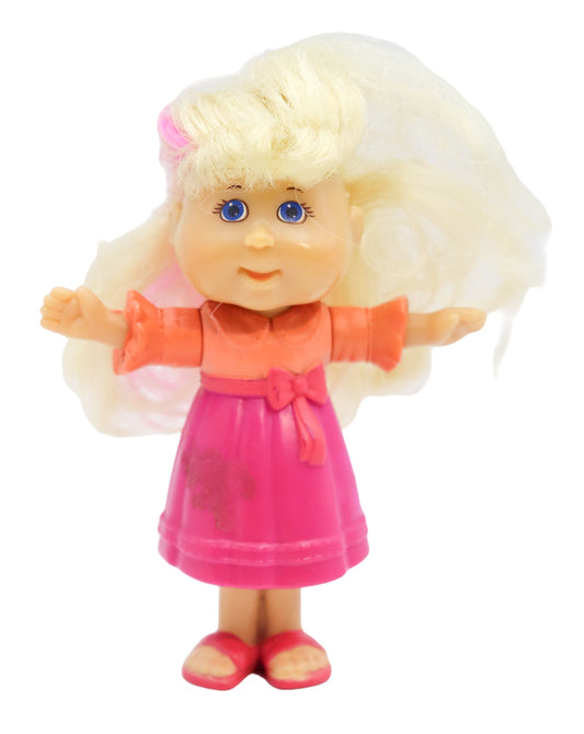 2008 Burger King Cabbage Patch Kid Blonde Pink & Orange Dress