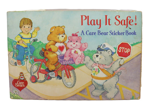 1984 Pizza Hutt Play It Safe A Care Bear Sticker Book