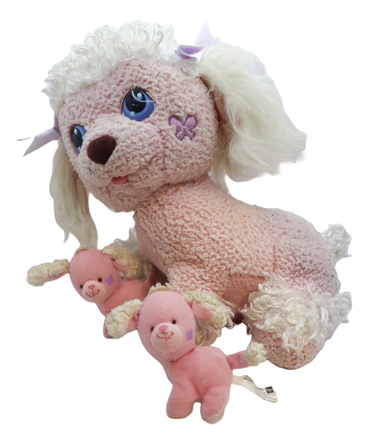 2005 Hasbro Playskool Puppy Surprise Pink Poodle x2 Babies