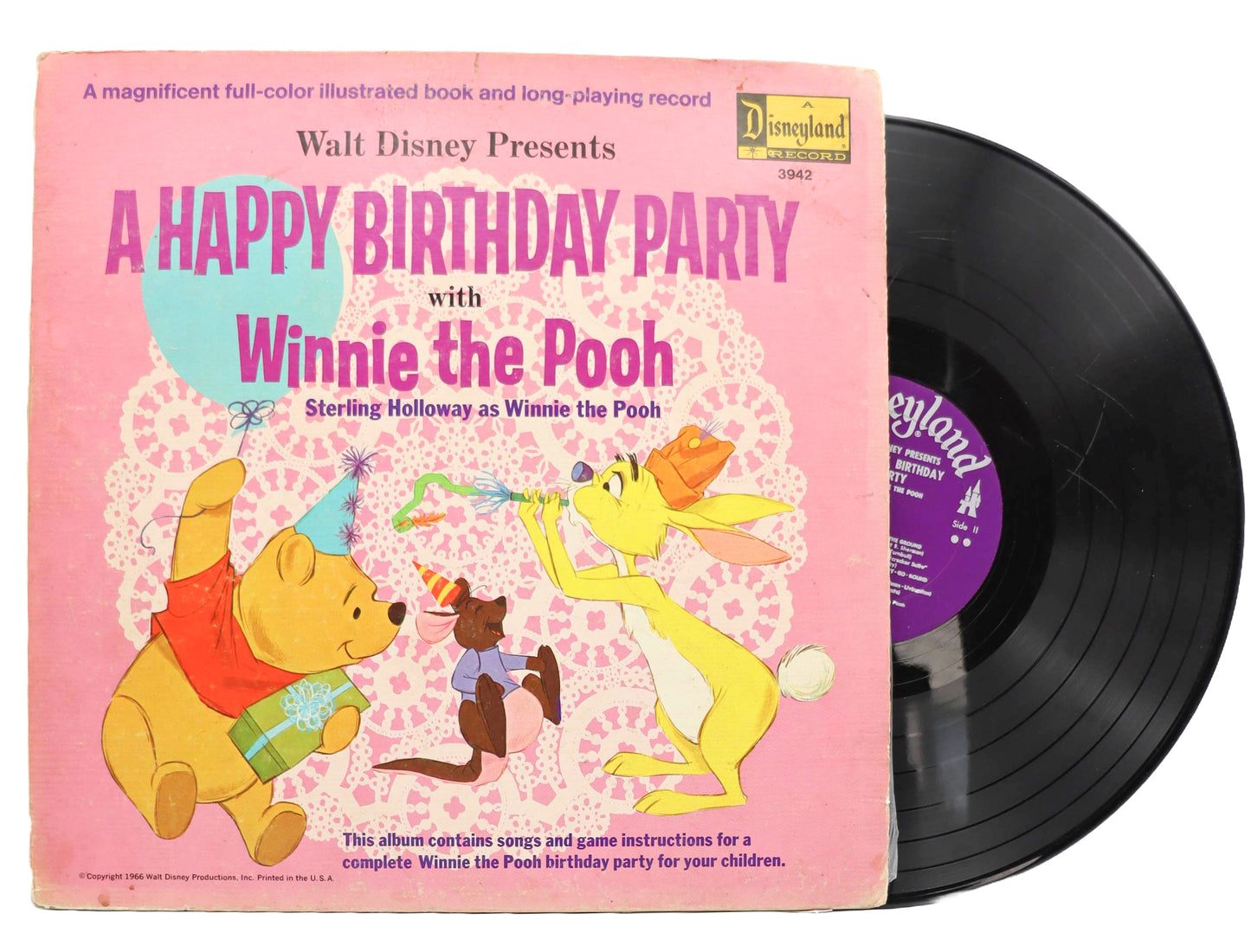 1966 Walt Disney Presents Happy Birthday Party With Winnie The Pooh Vinyl Record