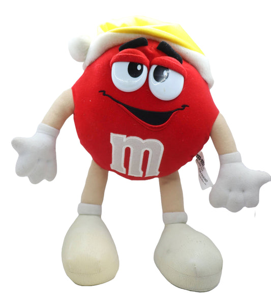 Vintage M&Ms Red In Yellow Christmas Hat Plush