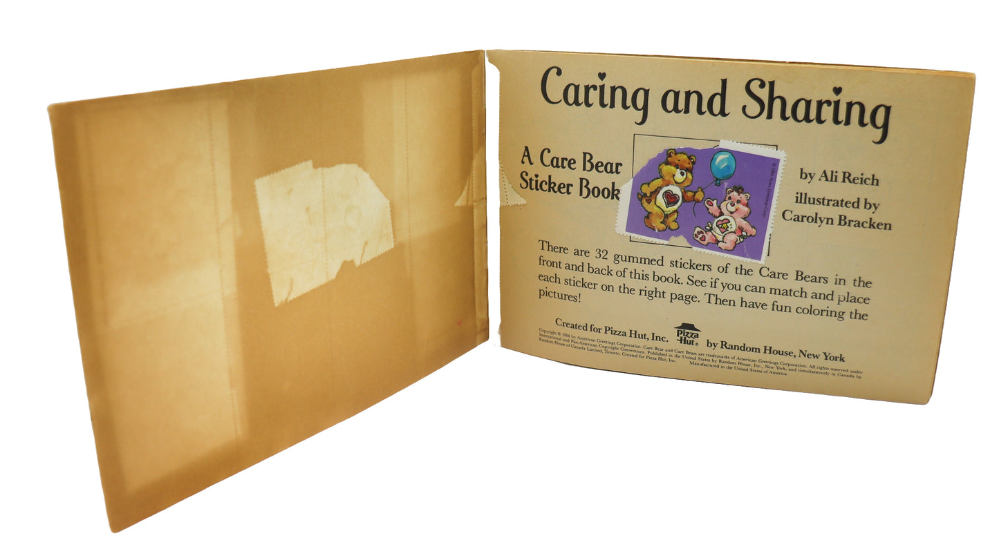 1980s Care Bears Caring And Sharing Care Bear Sticker Book #2