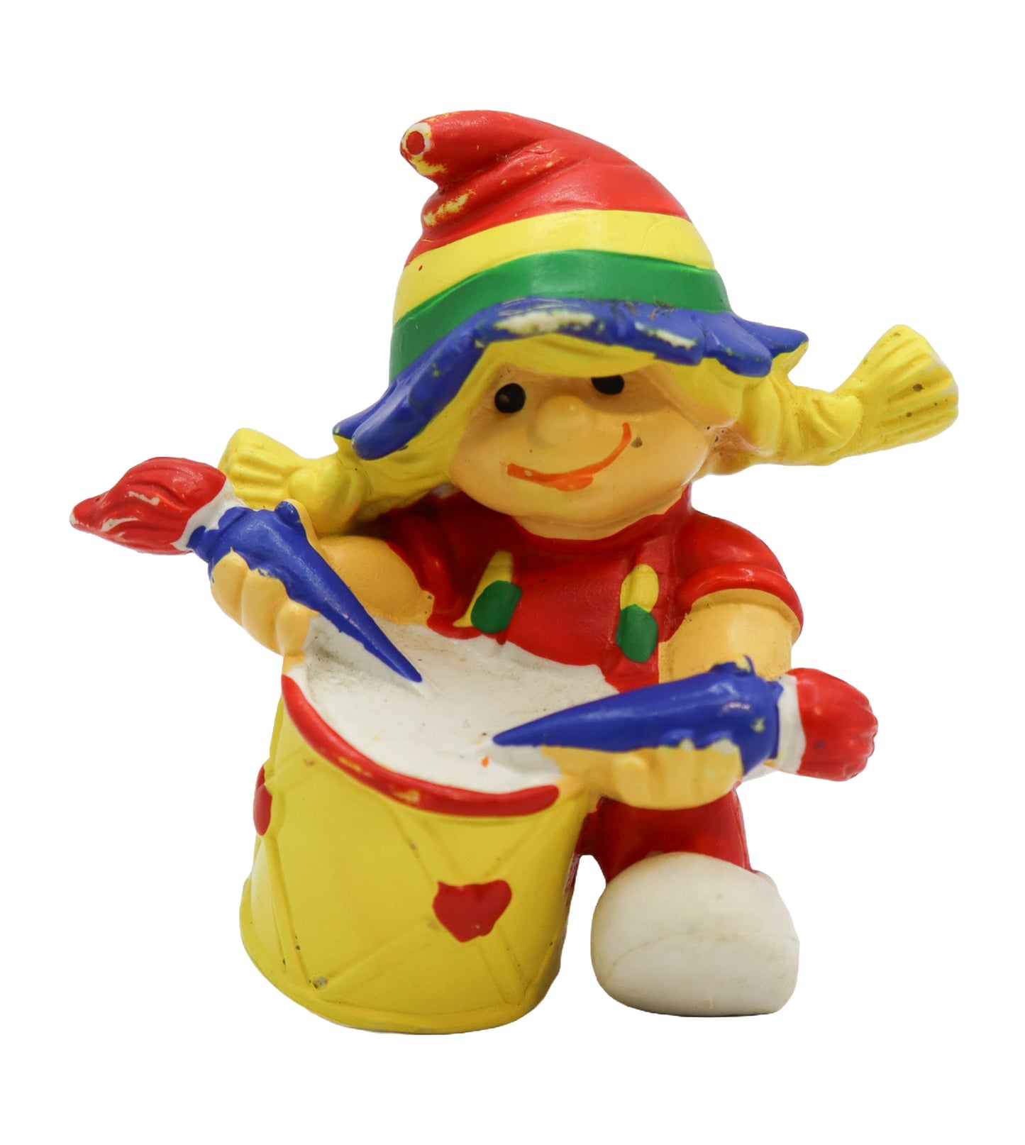 1980s Wallace Berrie Rainbow Kids Drummer Girl