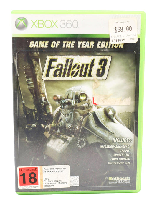 Xbox 360 Fallout 3 Game Of The Year Edition