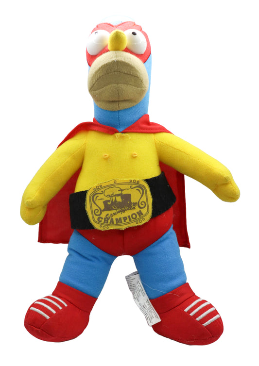 Homer Simpson champion wrestler plush