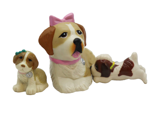 1993 Kenner Littlest Pet Shop Saint Bernard Beethoven Missy  Family