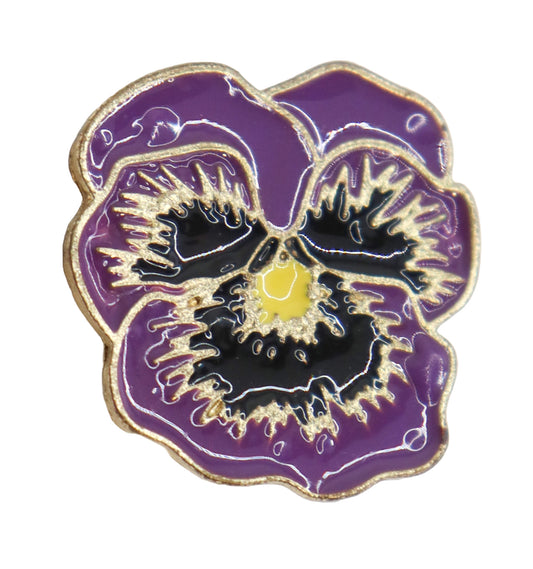 Purple Pansy Enamel Pin