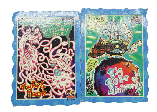 Glow Zone Space Oddbodz Cards x2
