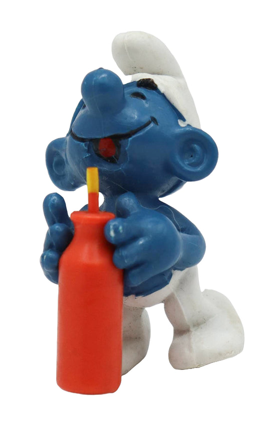 1979 Schleich Smurfs Thirsty Smurf Figure