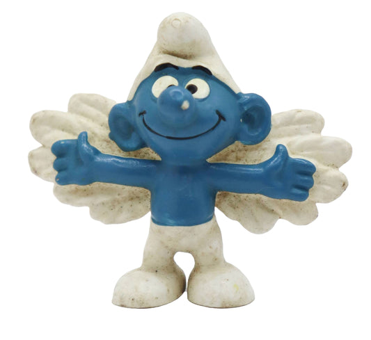 1980s Schleich Smurfs Flying Smurf Figure