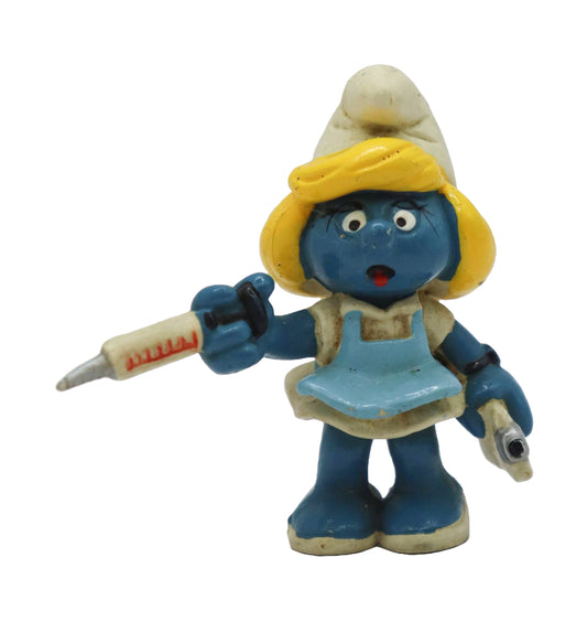 1981 Schleich Smurfs Nurse Smurfette Figure
