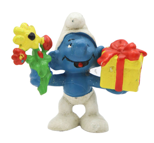 1978 Schleich Smurfs Gift Smurf Figure