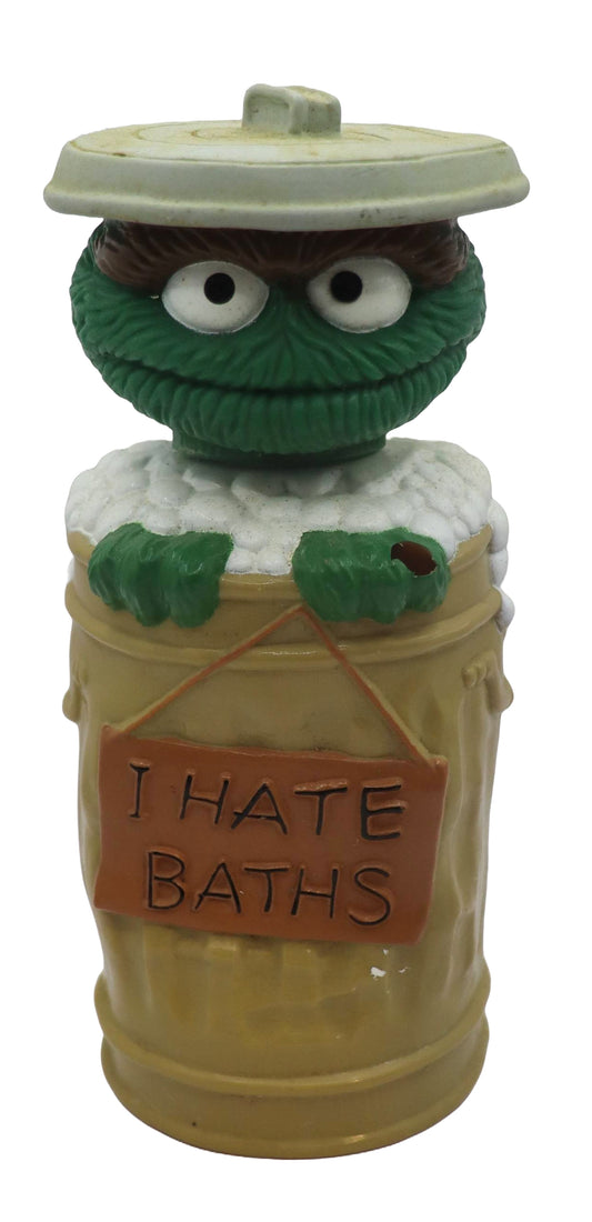 1990s Sesame Street Oscar The Grouch Bubble Bath Container