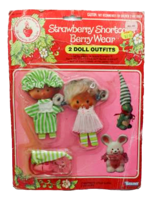 1980s Strawberry Shortcake Berry Wear 2 Doll Outfits