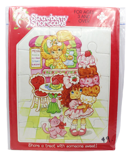 1980s Strawberry Shortcake "Share A Treat With Someone Sweet!" Frame Tray Puzzle