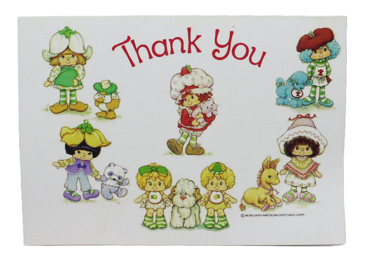 1983 Strawberry Shortcake Thankyou Card