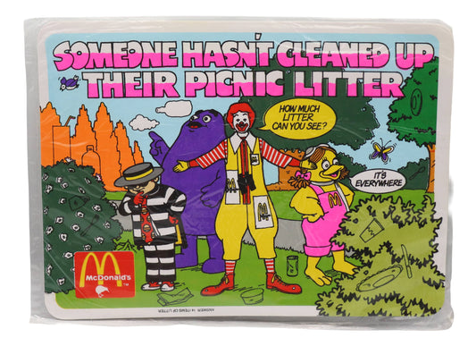 Vintage McDonald's Vinyl Placemat