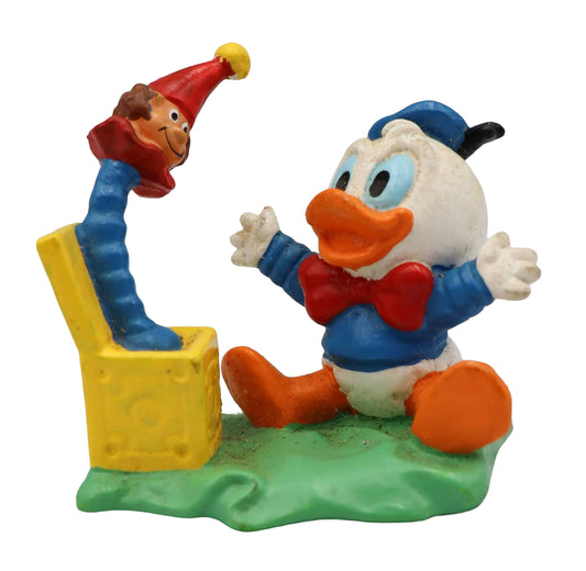 Vintage Disney Baby Donald Duck Jack In A Box Figure