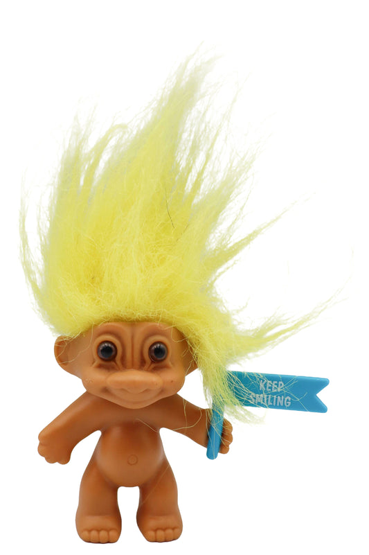 1990s Russ Berrie Keep Smiling Troll