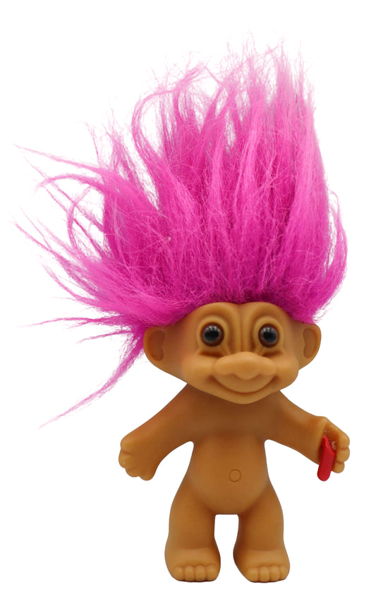 1990s Russ Berrie Pink Hair Troll