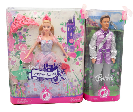 2007 Mattel Barbie Sleeping Beauty And Prince Ken