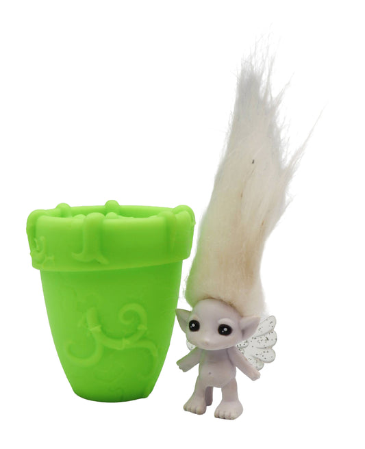 Mini Zelfs Trolls Silver In Green Pot