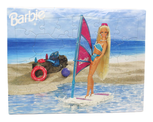 1990s Barbie Pearl Beach Wind Surfing Frame Tray Puzzle