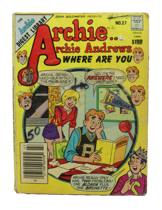 1980s Archie.. Archie Andrews Where are You No. 27 Comic Book
