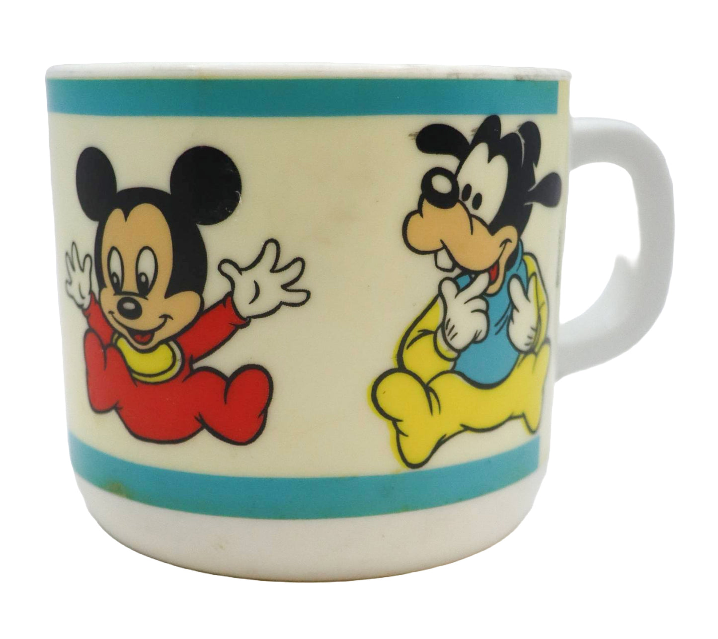 Vintage Disney Melamine Baby Mickey & Goofy Cup