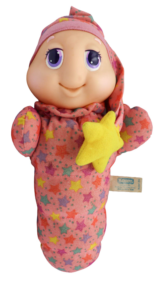 1988 Playskool Glo Worm Pink Stars