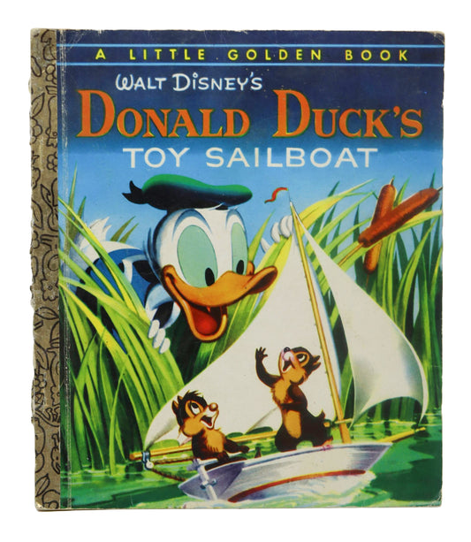 1954 A Little Golden Book Donald Duck's Toy Sailboat