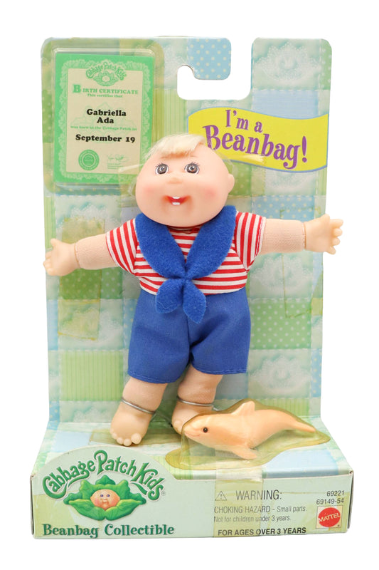 1998 Mattel Cabbage Patch Kids Mini Sailor Outfit Bean Bag Collectable