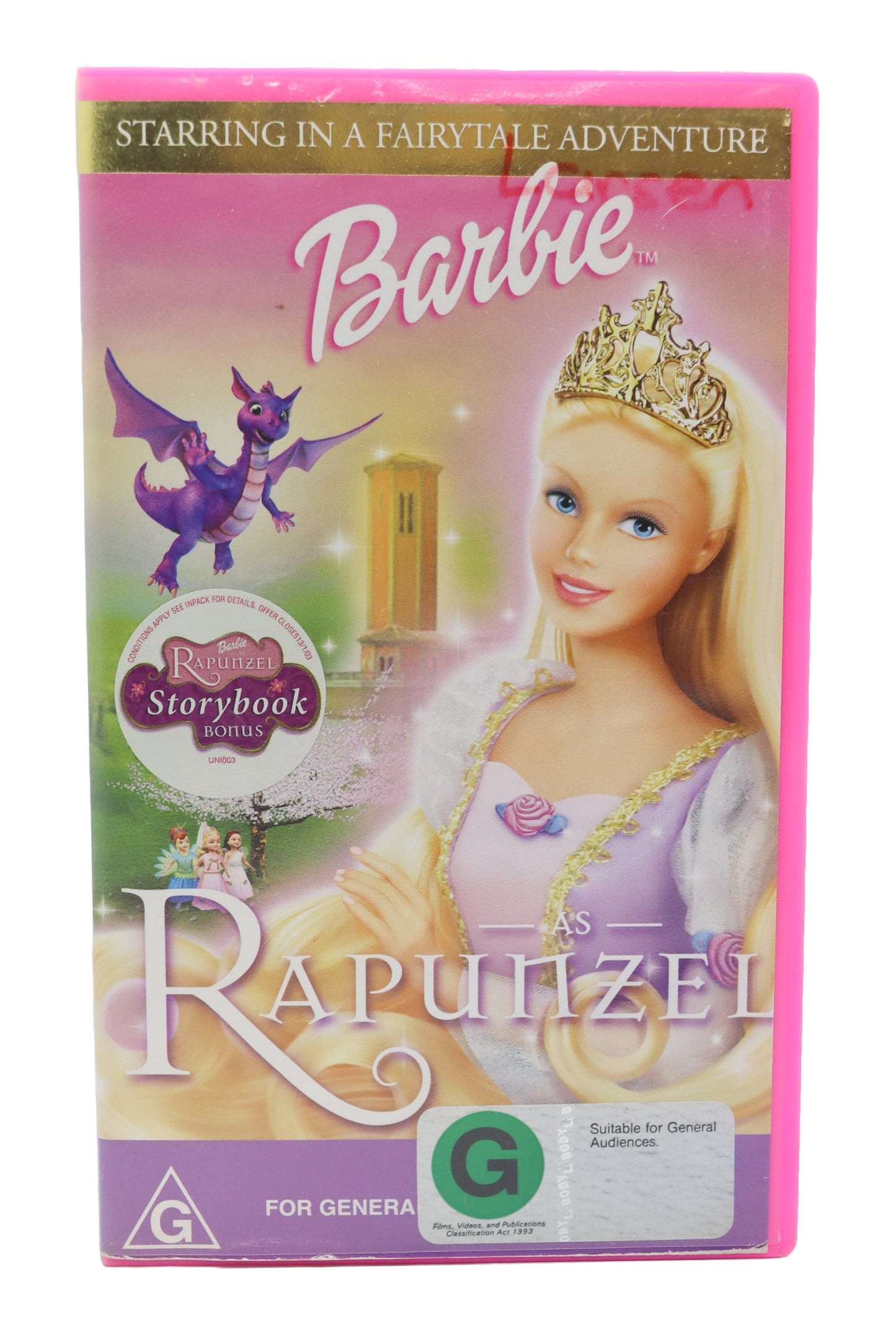 Barbie Rapunzel VHS