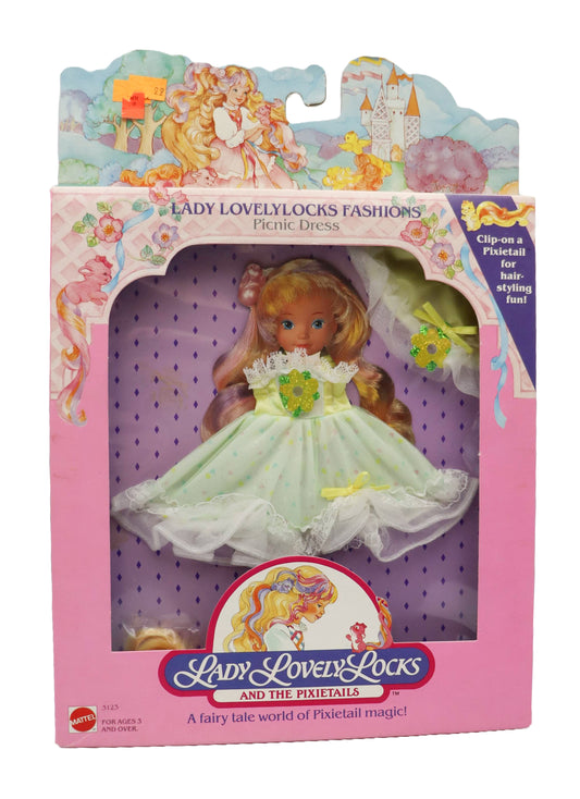 1980s Lady Lovely Locks Picnic Dress