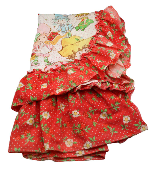 1980s Strawberry Shortcake Single Bed Valance