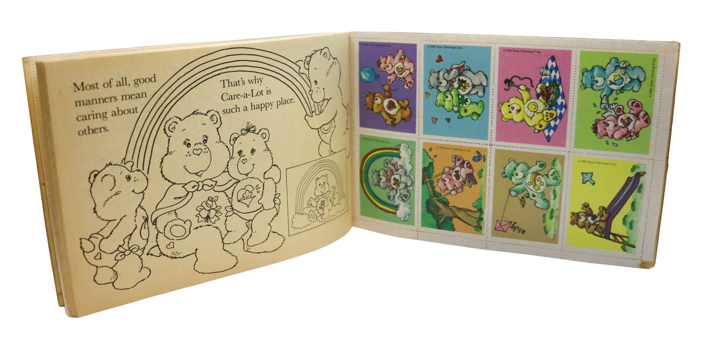 1980s Care Bears Caring And Sharing Care Bear Sticker Book