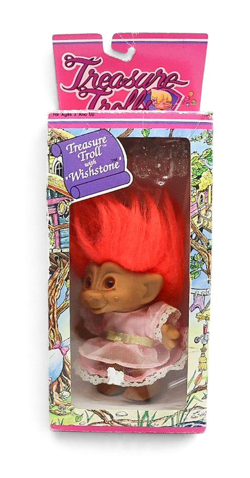 Ace novelty co. Treasure Trolls with "Wishstone" pink dress