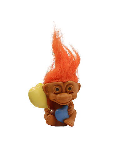 1992 Russ Berrie Inc. Bee. Sitting Valentine Trolls